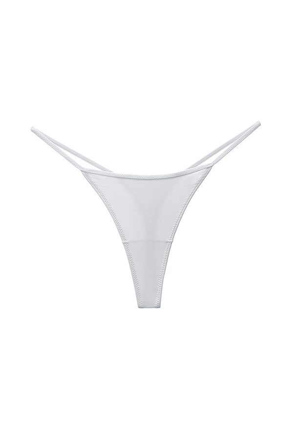 Intica - Stringi gładkie niewidoczne pod odzieżą Semra. Kolor: biały. Materiał: materiał. Wzór: gładki