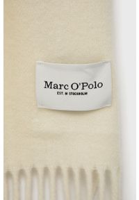 Marc O'Polo Szalik wełniany gładki. Kolor: beżowy. Materiał: wełna. Wzór: gładki