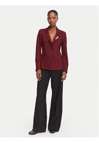Marella Marynarka Gommoso 2623916034 Bordowy Slim Fit. Kolor: czerwony. Materiał: syntetyk #2