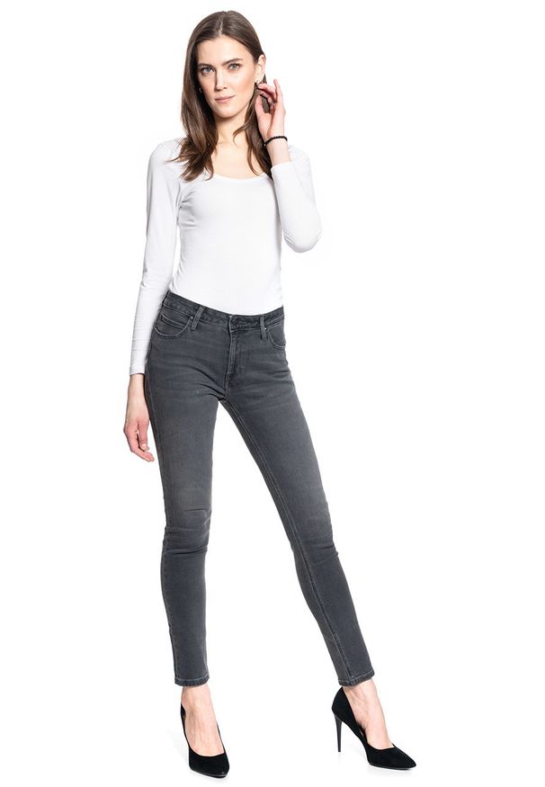 Lee - DAMSKIE SPODNIE JEANSOWE LEE ELLY BLACK FLOW L305CPRW 112105969