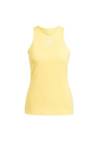 Adidas - Koszulka Tennis Y-Tank. Kolor: żółty, wielokolorowy, biały. Materiał: materiał. Długość rękawa: bez rękawów