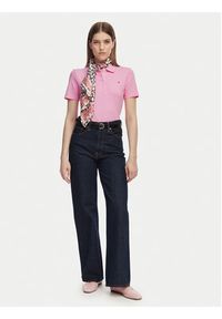 TOMMY HILFIGER - Tommy Hilfiger Polo 1985 WW0WW43225 Różowy jasny Slim Fit. Typ kołnierza: polo. Kolor: różowy. Materiał: bawełna #3
