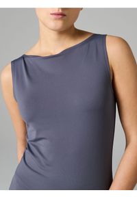 Sinsay - Gładki top bez rękawów - niebieski. Kolor: niebieski. Długość rękawa: bez rękawów. Wzór: gładki #1