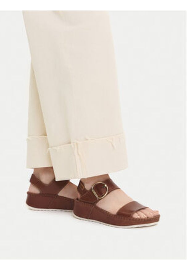 Pikolinos Sandały W1C-0709 Brązowy. Kolor: brązowy. Materiał: skóra