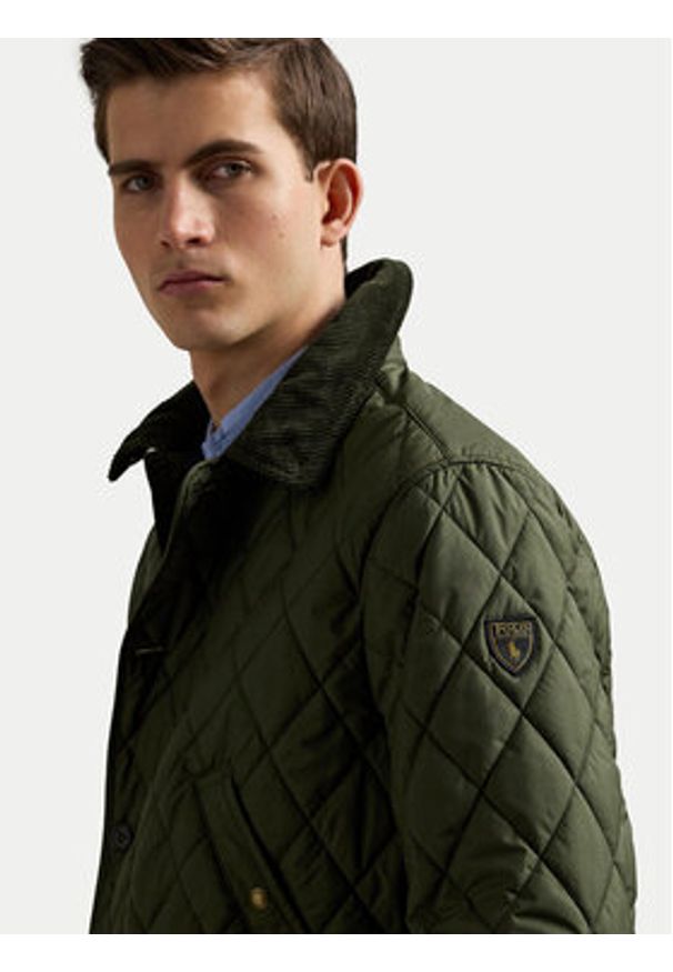 Polo Ralph Lauren Kurtka przejściowa 710938510002 Zielony Regular Fit. Typ kołnierza: polo. Kolor: zielony. Materiał: syntetyk