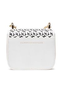 TOMMY HILFIGER - Tommy Hilfiger Torebka Turnlock Micro Laser Cut AW0AW11369 Biały. Kolor: biały. Materiał: skórzane #4