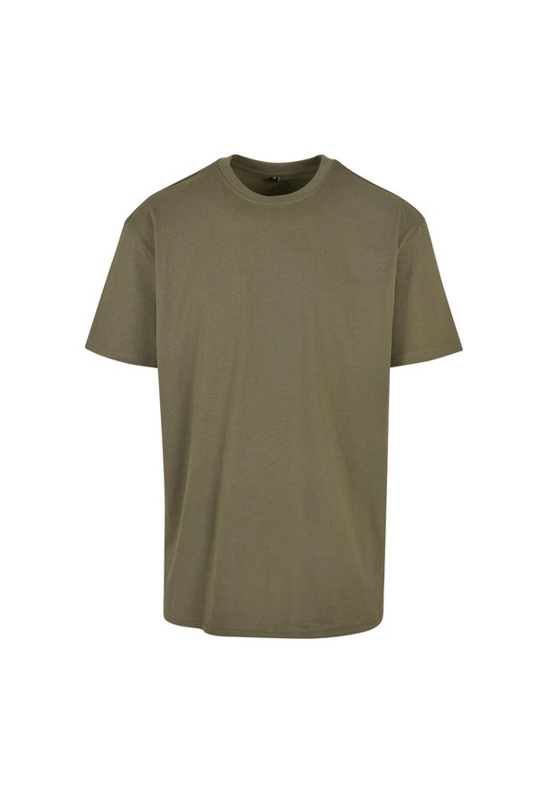 BUILD YOUR BRAND - Ponadwymiarowa Koszulka Dla Dorosłych Unisex Heavyweight. Kolor: zielony