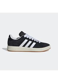 Adidas - Sneakersy męskie ADIDAS Grand Court Base 00s. Kolor: czarny. Materiał: guma, kauczuk, syntetyk. Szerokość cholewki: normalna