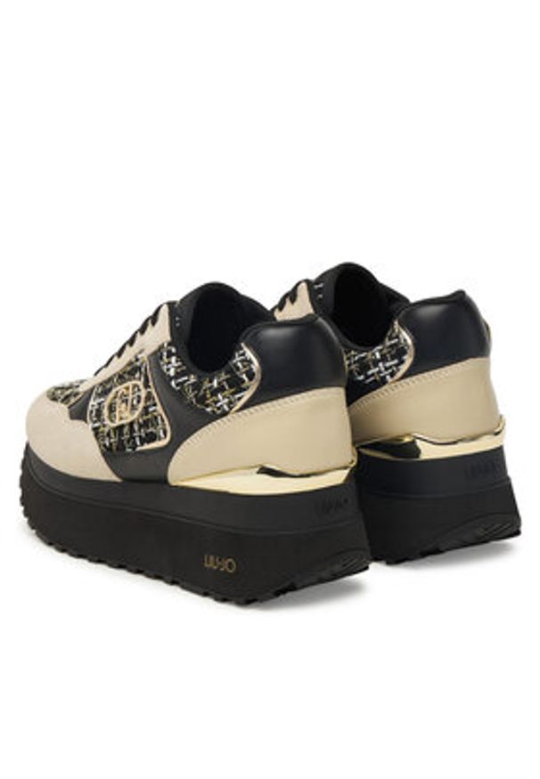 Liu Jo Sneakersy Plus 01 BF5011 PX686 Beżowy. Kolor: beżowy. Materiał: skóra, zamsz