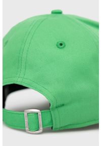 New Era czapka bawełniana kolor zielony z aplikacją. Kolor: zielony. Materiał: bawełna. Wzór: aplikacja #2