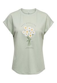 only - ONLY T-Shirt Jany 15372108 Zielony jasny Regular Fit. Kolor: zielony. Materiał: syntetyk #6