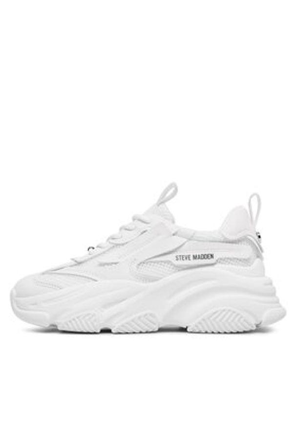 Steve Madden Sneakersy Possession-E Sneaker SM19000033 SM19000033-002 Biały. Kolor: biały. Materiał: skóra