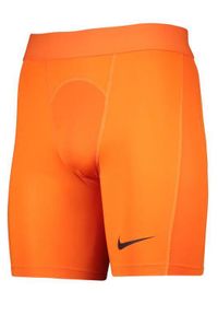 Spodnie treningowe męskie Nike Pro Drifit Strike. Kolor: żółty, wielokolorowy, pomarańczowy, czarny. Długość: krótkie