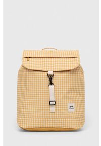 Lefrik plecak damski kolor żółty duży wzorzysty. Kolor: żółty. Materiał: poliester