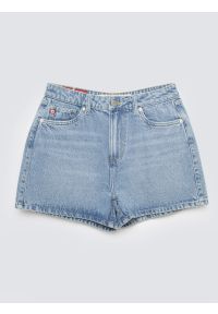 Big-Star - Szorty damskie jeansowe niebieskie Authentic Girl 393. Stan: podwyższony. Kolor: niebieski. Materiał: jeans. Sezon: lato. Styl: klasyczny #1