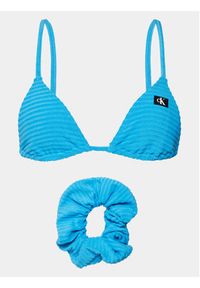 Calvin Klein Swimwear Góra od bikini KW0KW02468 Niebieski. Kolor: niebieski. Materiał: syntetyk #5