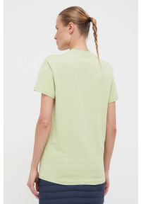 Helly Hansen t-shirt bawełniany kolor zielony z nadrukiem. Okazja: na co dzień. Kolor: zielony. Materiał: bawełna. Wzór: nadruk. Styl: casual #7