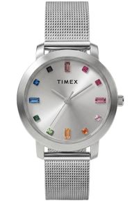 Zegarek Timex Zegarek damski Timex TW2Y48600 CYRKONIE srebrny. Kolor: srebrny #1