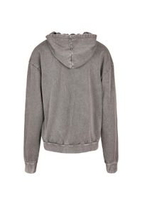 BUILD YOUR BRAND - Bluza Z Kapturem Dla Dorosłych Unisex Acid Wash Oversized. Typ kołnierza: kaptur. Kolor: szary