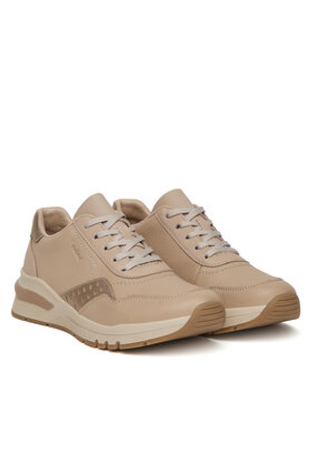 Rieker Sneakersy M6607-60 Beżowy. Kolor: beżowy. Materiał: skóra