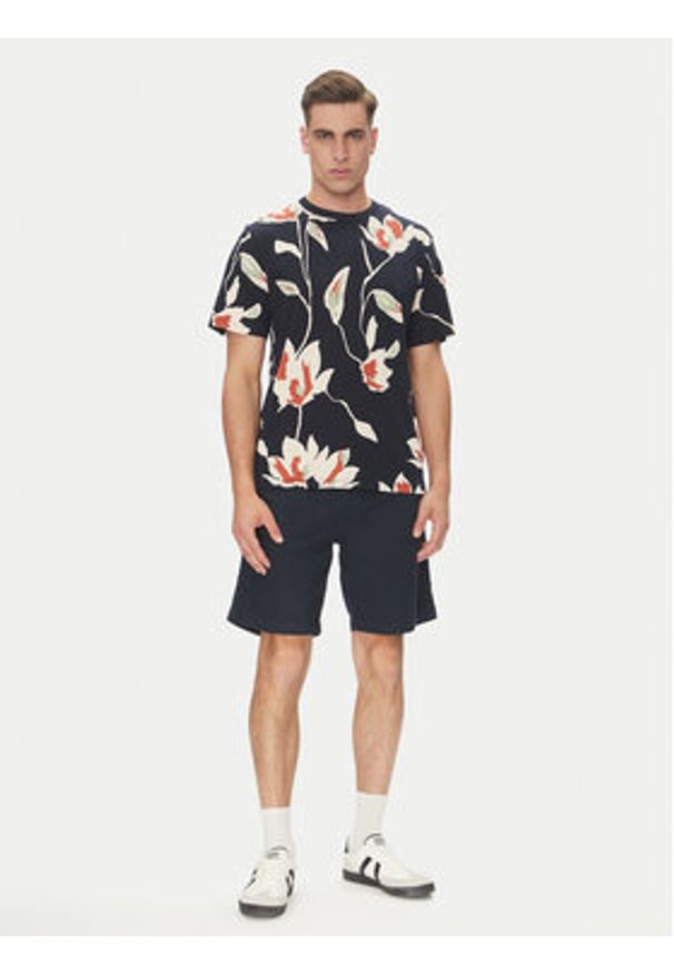 Jack & Jones - Jack&Jones T-Shirt Palermo 12279351 Granatowy Regular Fit. Kolor: niebieski. Materiał: bawełna