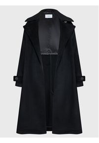 Simple Płaszcz przejściowy PLD502-01 Czarny Relaxed Fit. Kolor: czarny. Materiał: syntetyk #8