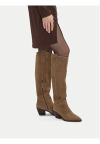 Badura Kozaki C-ANIYA-DX01381 Beżowy. Kolor: beżowy. Materiał: skóra, zamsz #7