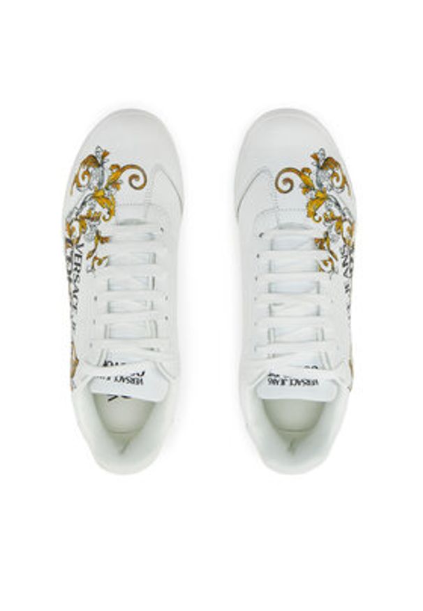 Versace Jeans Couture Sneakersy 78YA3SD1 Biały. Kolor: biały. Materiał: skóra