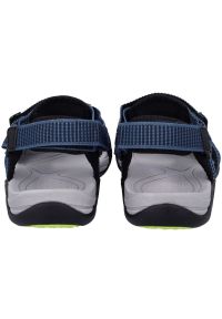 Sandały CMP Hamal Hiking M 38Q9957M879 niebieskie. Nosek buta: otwarty. Zapięcie: rzepy. Kolor: niebieski. Materiał: materiał, syntetyk, guma. Wzór: motyw zwierzęcy