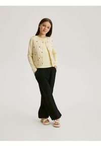 Reserved - Spodnie bombacho - czarny. Kolor: czarny. Materiał: bawełna #1