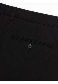 Ombre Clothing - Spodnie męskie eleganckie chino SLIM FIT - czarne V4 OM-PACP-0191 - XXL. Kolor: czarny. Materiał: poliester, materiał, wiskoza. Styl: elegancki #4