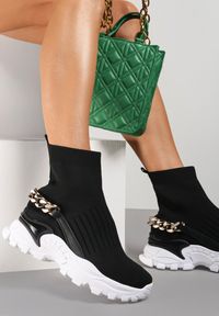 Renee - Czarne Sneakersy Philopis. Zapięcie: bez zapięcia. Kolor: czarny. Materiał: materiał. Szerokość cholewki: normalna #5