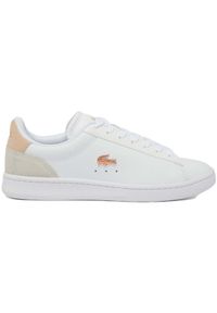 Buty sportowe trampki damskie Lacoste Carnaby. Kolor: biały, różowy, wielokolorowy