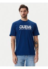 Guess T-Shirt F5GI11 I3Z14 Niebieski Oversize. Kolor: niebieski. Materiał: bawełna