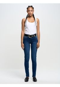 Big-Star - Spodnie jeans damskie Adela 358. Stan: podwyższony. Kolor: niebieski. Styl: klasyczny #4