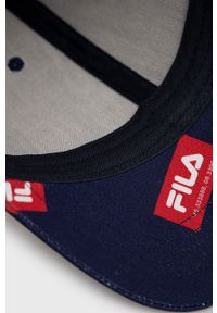 Fila czapka bawełniana kolor granatowy wzorzysta. Kolor: niebieski. Materiał: bawełna #3