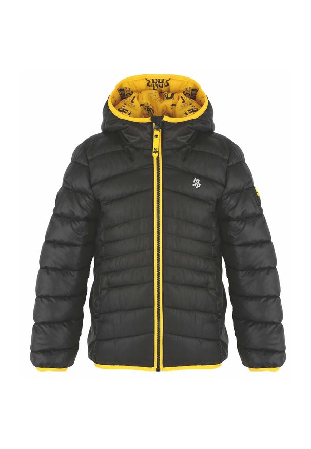 GLOMEX - Kurtka zimowa dziecięca Loap Intermo 116 - wodoodporna. Kolor: żółty, fioletowy, wielokolorowy. Sezon: zima. Styl: sportowy