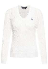 Polo Ralph Lauren Sweter Kimberly 211580008005 Biały Regular Fit. Typ kołnierza: polo. Kolor: biały #3