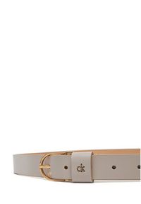 Calvin Klein Pasek Damski Ck Metal Loop Round Buckle 25Mm LV04F7039G Brązowy. Kolor: brązowy. Materiał: skóra