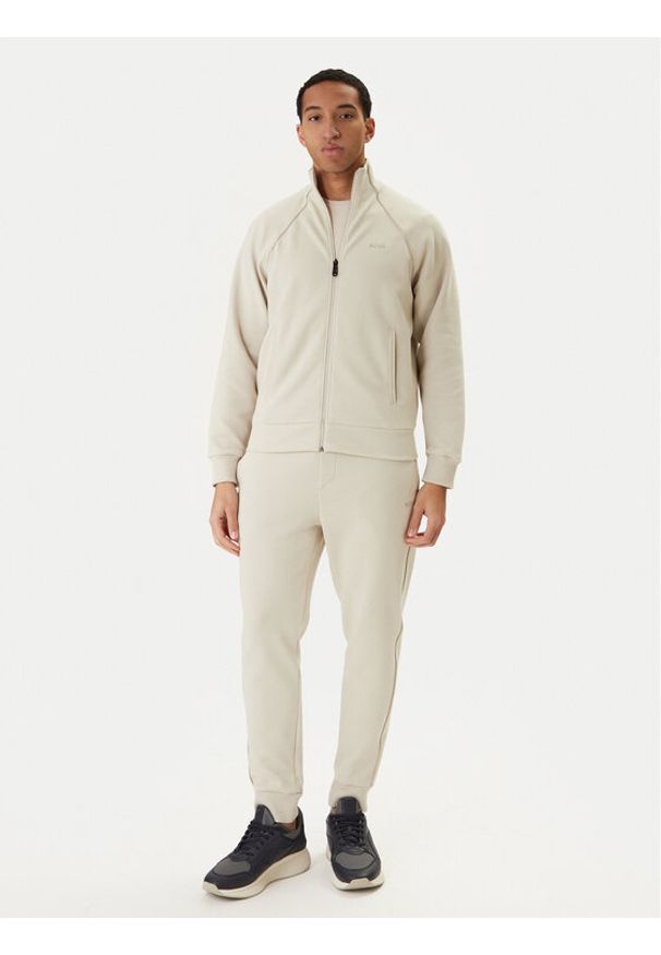 BOSS Dres 50555906 Beżowy Regular Fit. Kolor: beżowy. Materiał: bawełna