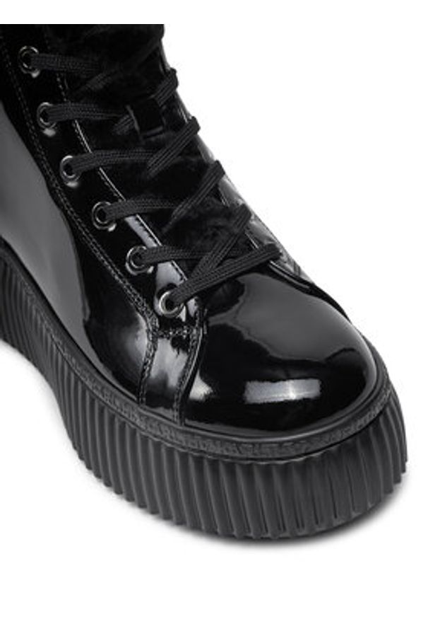 Karl Lagerfeld - KARL LAGERFELD Botki KL42334botki Czarny. Kolor: czarny. Materiał: skóra, lakier