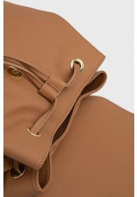 Love Moschino Plecak damski kolor brązowy duży gładki. Kolor: brązowy. Wzór: gładki #3