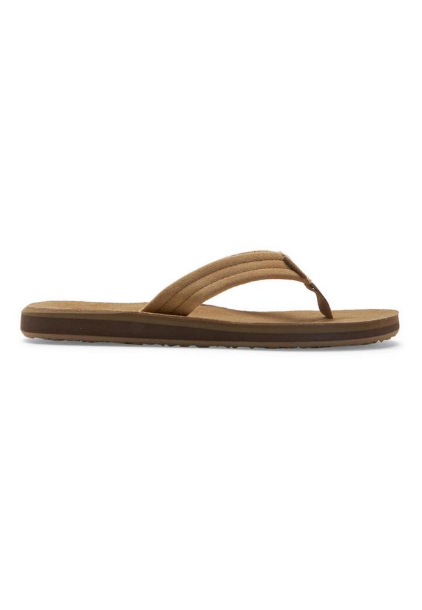 Quiksilver - Klapki plażowe dla Mężczyzn CARVER SUEDE PLUS Beżowy. Okazja: na plażę. Kolor: beżowy. Materiał: skóra, guma. Szerokość cholewki: normalna. Sport: fitness, pływanie