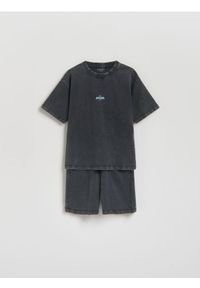 Reserved - Bawełniany komplet - czarny. Kolor: czarny. Materiał: bawełna #1