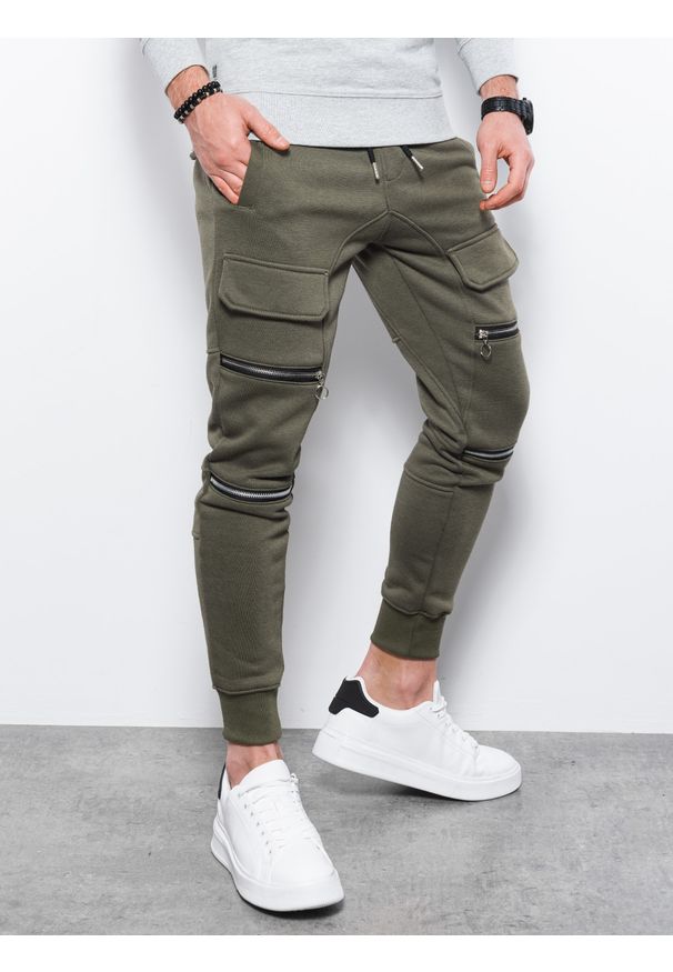 Brązowe spodnie Ombre Clothing