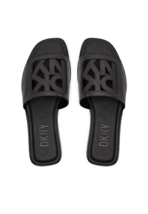 DKNY Klapki Jalila K1494653 Czarny. Kolor: czarny. Materiał: skóra
