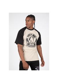 GORILLA WEAR - Oversized T-shirt Gorilla Wear Logan. Kolor: beżowy, czarny, wielokolorowy. Materiał: bawełna. Wzór: nadruk. Sport: fitness