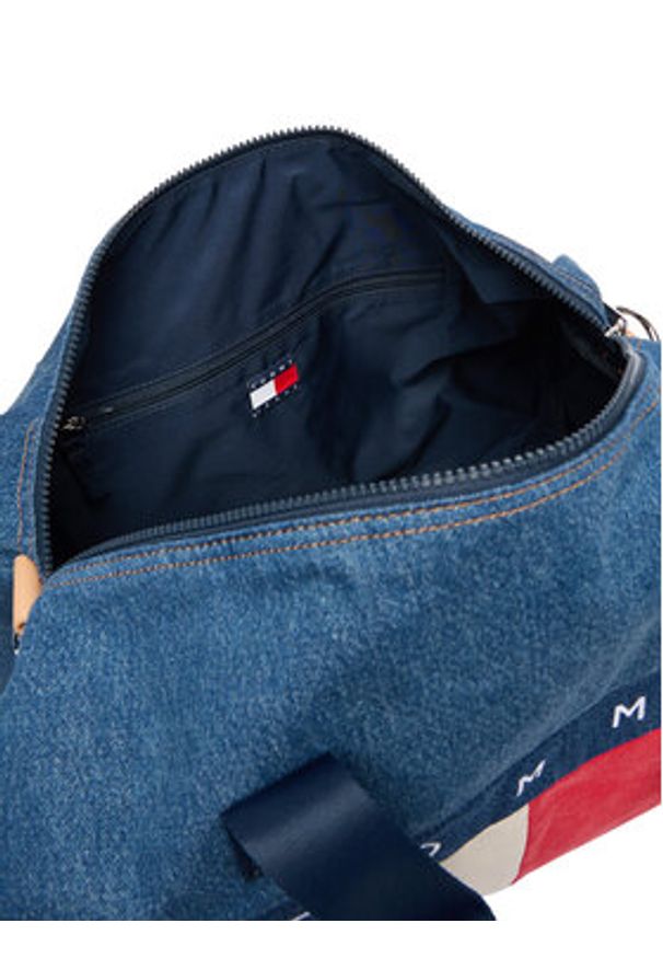 Tommy Jeans Torba Archive Denim Duffle AM0AM13813 Niebieski. Kolor: niebieski. Materiał: materiał