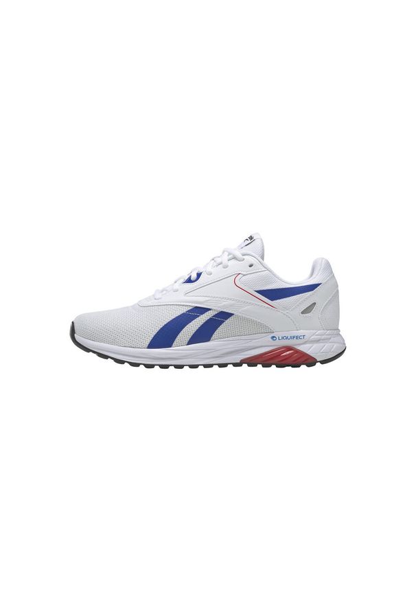 Buty do chodzenia męskie Reebok Liquifect 90 2. Zapięcie: sznurówki. Kolor: biały, czerwony, wielokolorowy, niebieski. Materiał: materiał. Szerokość cholewki: normalna. Sport: turystyka piesza
