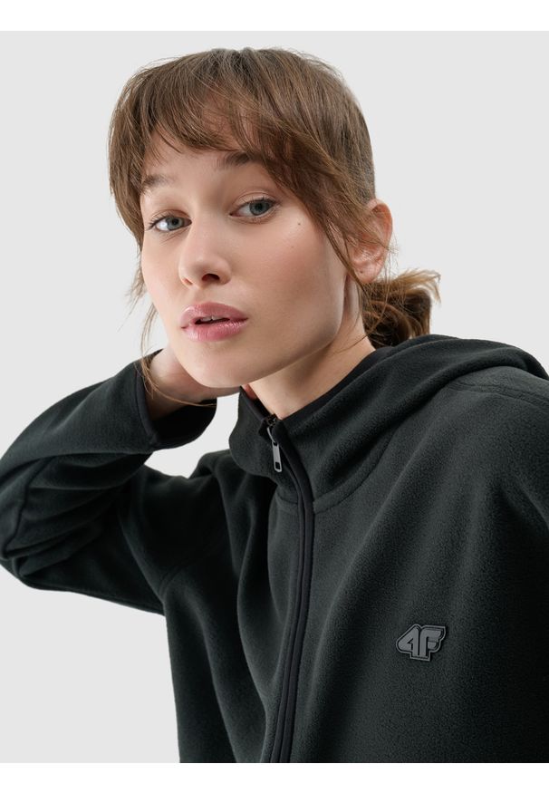 4f - 4F Polar regular z kapturem damski - czarny S. Typ kołnierza: kaptur. Kolor: czarny. Materiał: polar. Sezon: zima. Sport: narciarstwo, turystyka piesza, wspinaczka, snowboard